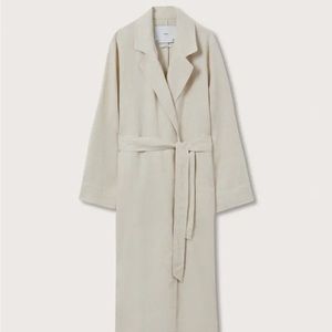 Mango 100% linen trench coat